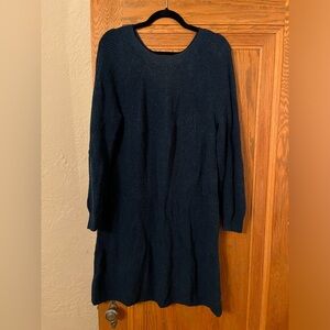 LOFT long sleeve turquoise sweater dress